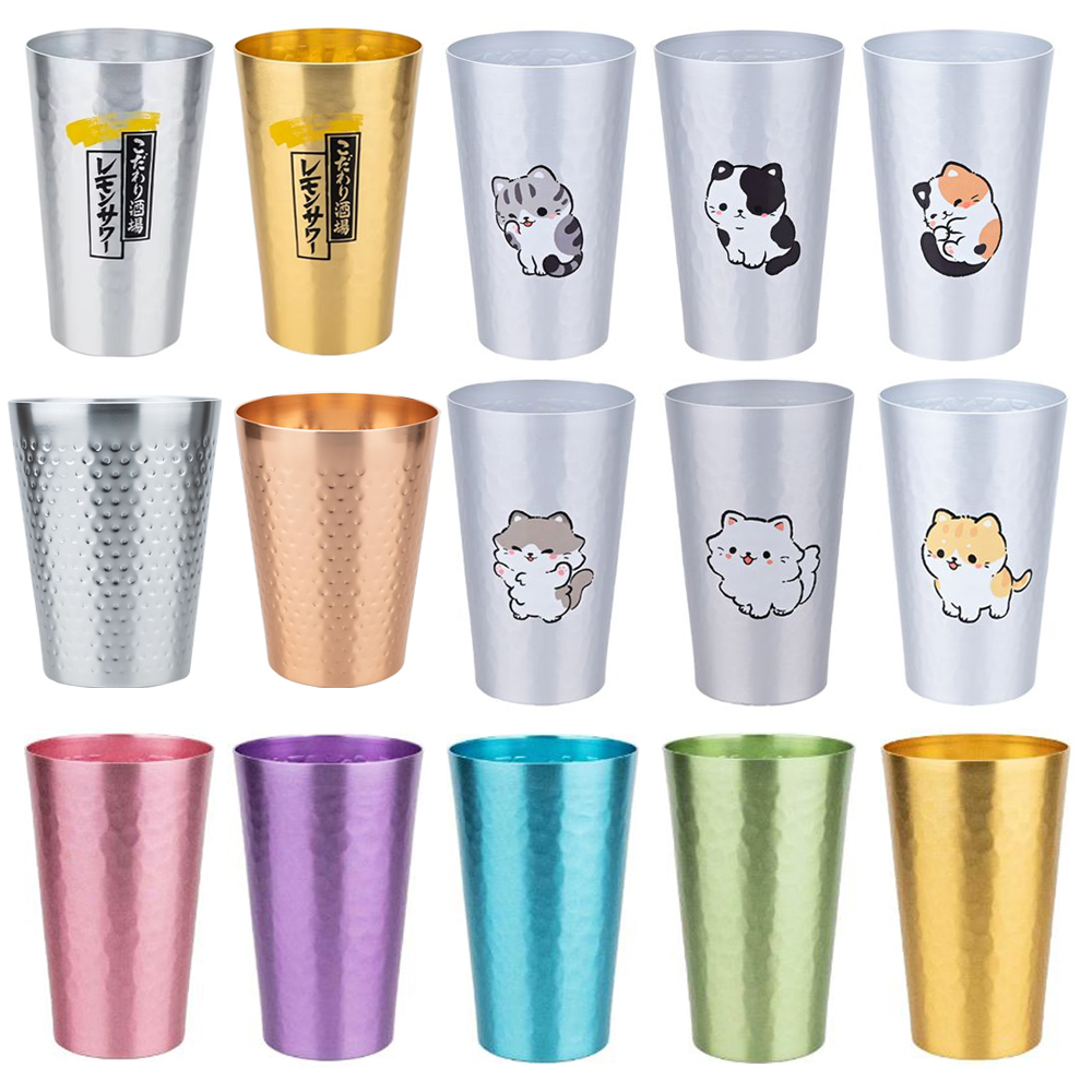Camping Cooking Utensils Kit - Japanese Style Aluminum Beer Mugs Set