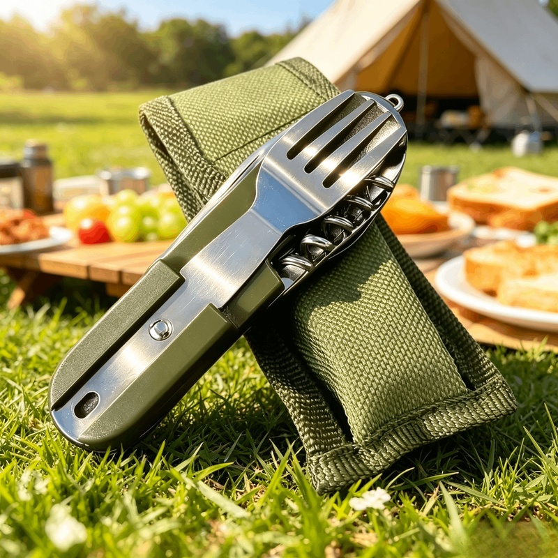 Camping Cooking Knife Set - Stainless Steel 7 in 1 Camping