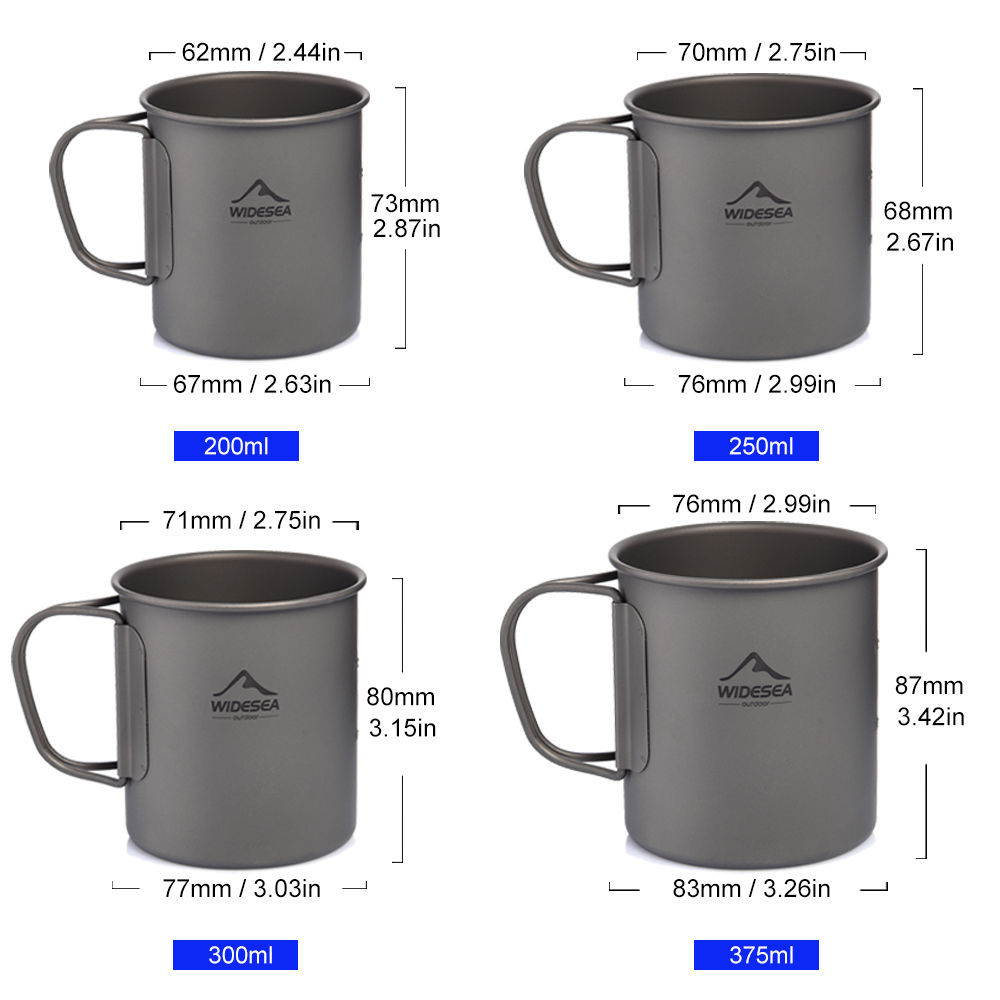 Widesea Camping Mug Titanium C - Camping Cooking And Dining Set 评论和价格