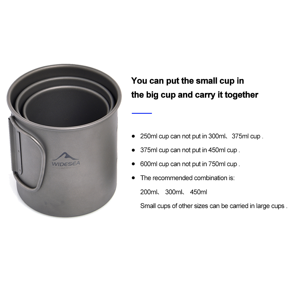 Widesea Camping Mug Titanium C - Camping Cooking And Dining Set 评论和价格