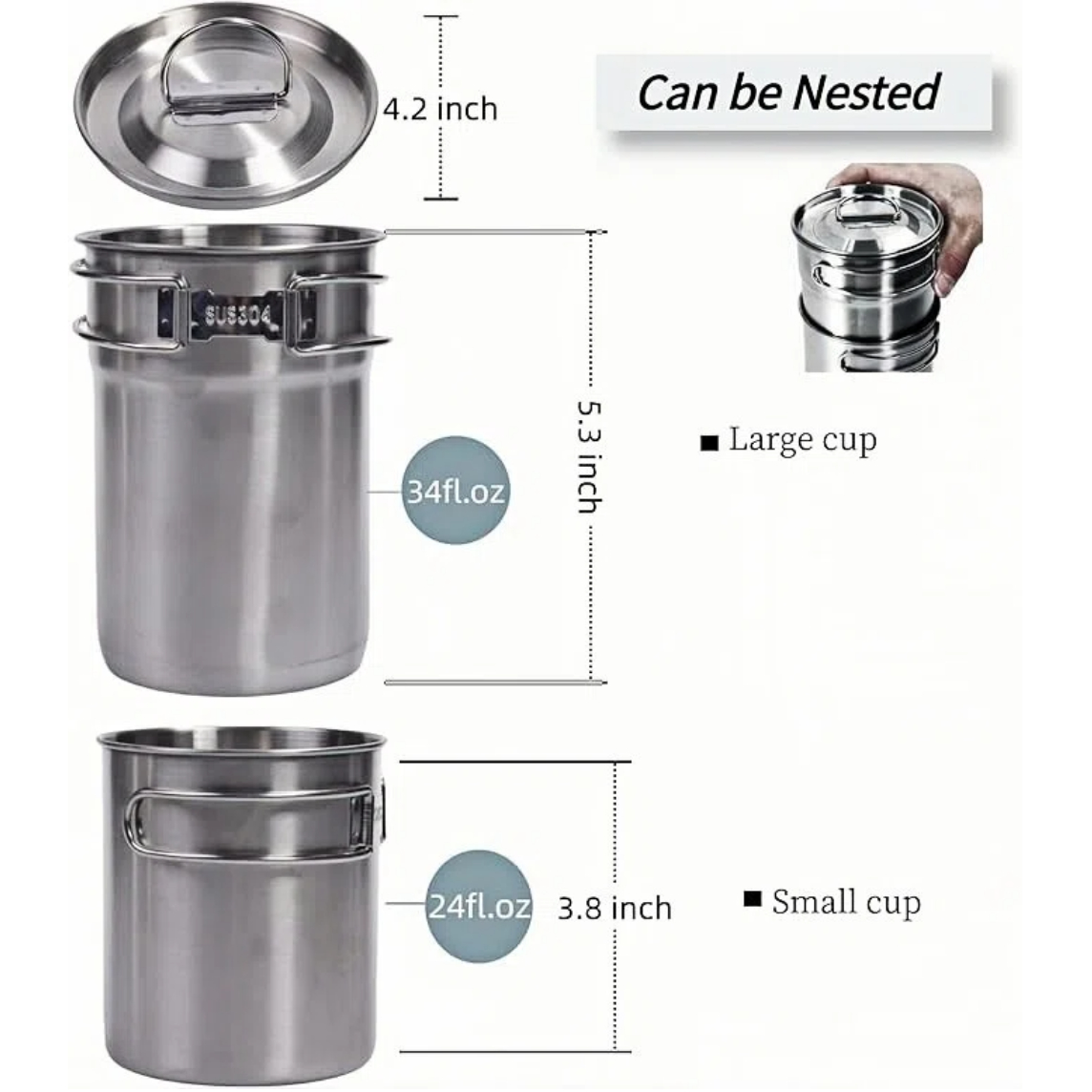 Foldable Camping Cups Mugs Cam - Camping Cooking Utensils Kit 评论和价格