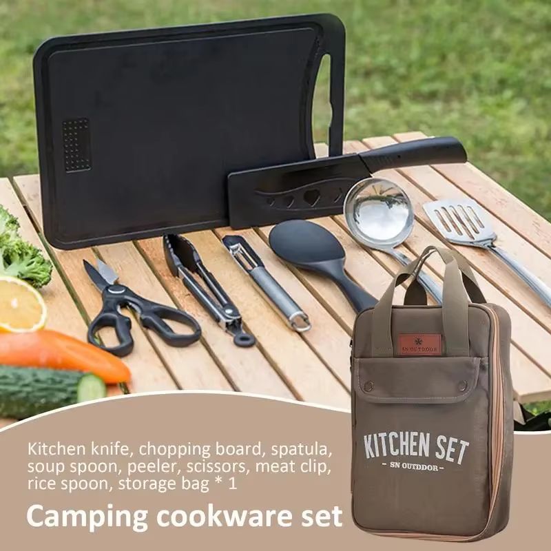 8pcs Camping Kitchen Cookware  - Camping Cooking Tool Set 评论和价格