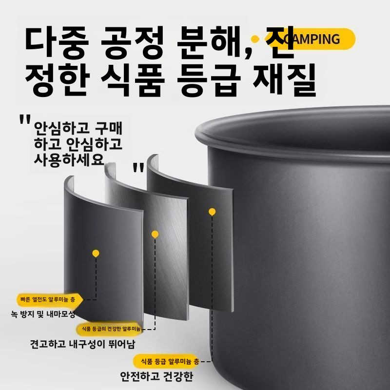 Outdoor Camping Cookware Set P - Camping Lightweight Cooking Pot 评论和价格