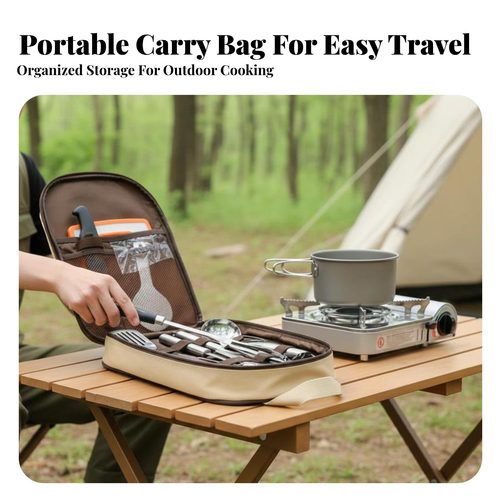 Outdoor Portable Cooking Utens - Camping Cooking Dining Set 评论和价格