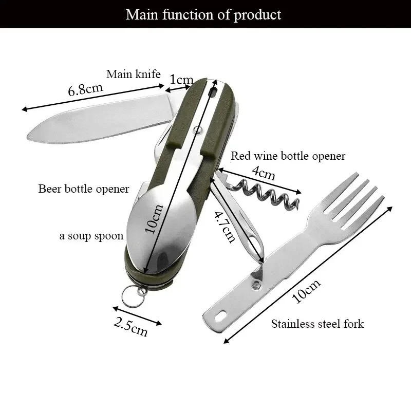 Stainless Steel 7 in 1 Camping - Camping Cooking Knife Set 评论和价格