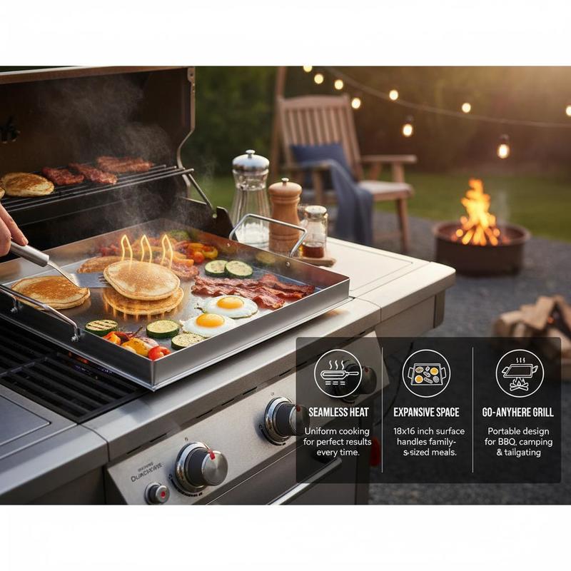 Universal Flat Top Griddle 18x - Camping Cooking Tray 评论和价格