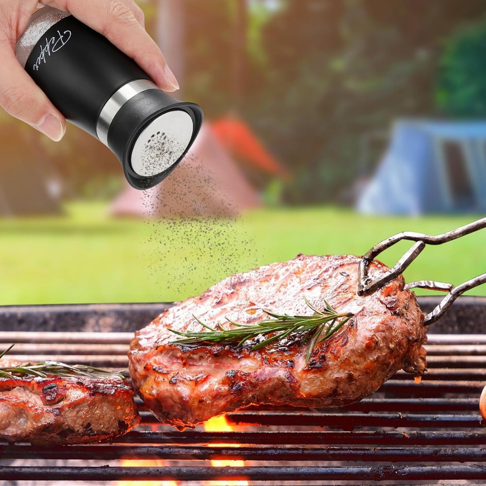 Stainless Steel Salt and Peppe - Camping Cooking Dining Set 评论和价格
