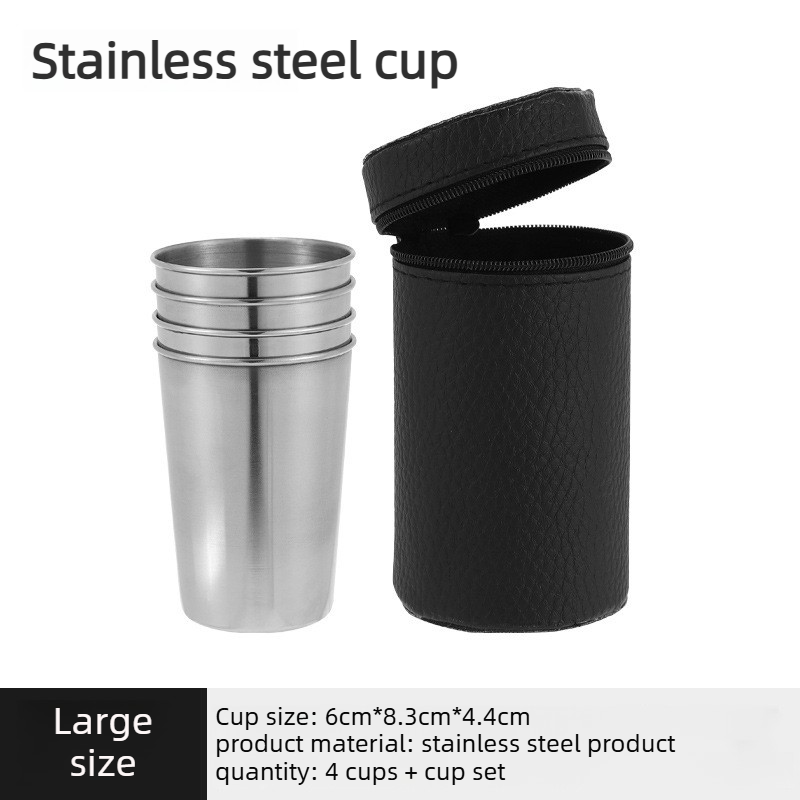 4P Stainless Steel Cups Mini S - Camping Cooking Utensils Kit 评论和价格