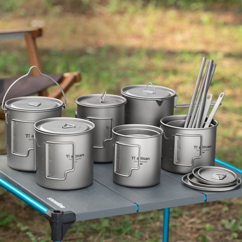 Tiartisan Outdoor Titanium Lig - Camping Cooking Tool Set 评论和价格