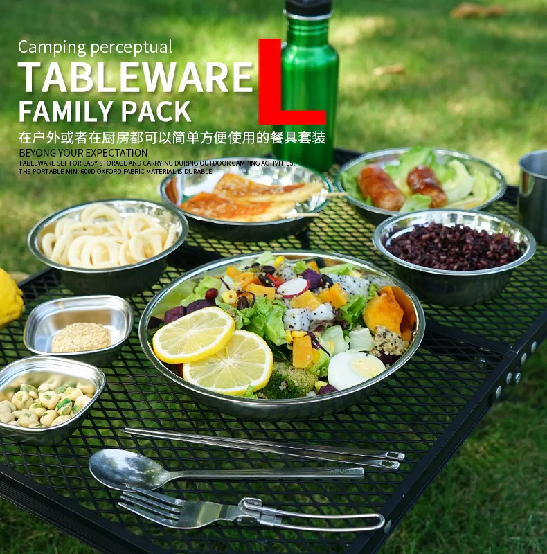 New Camp Cooking Portable Dini - Camping Cooking Dining Set 评论和价格