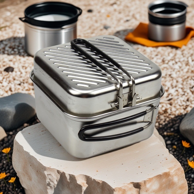 Outdoor Cooking Stainless Stee - Camping Lightweight Cooking Pot 评论和价格