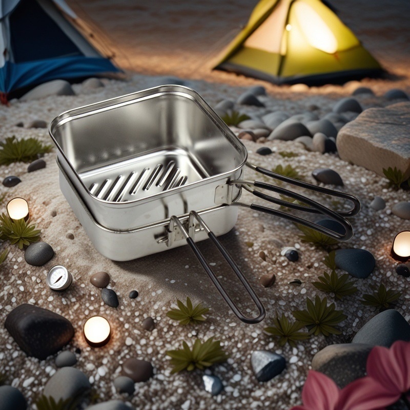 Outdoor Cooking Stainless Stee - Camping Lightweight Cooking Pot 评论和价格