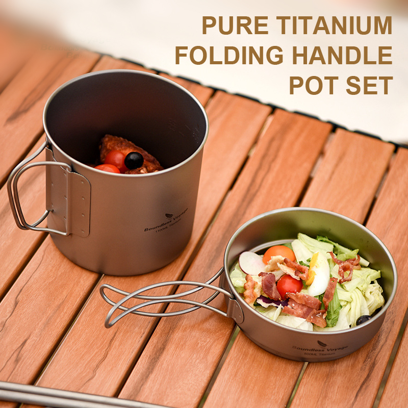 Pure Titanium Folding Handle P - Camping Lightweight Cooking Pot 评论和价格