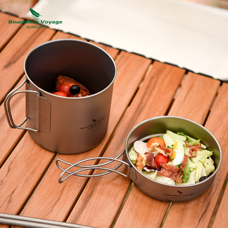 Pure Titanium Folding Handle P - Camping Lightweight Cooking Pot 评论和价格