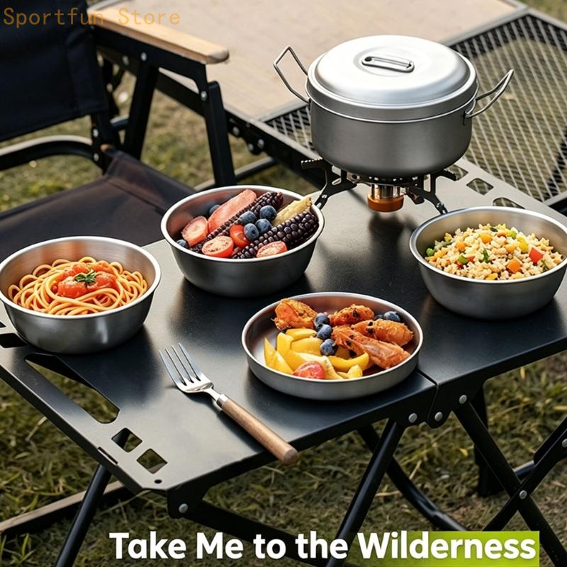 Trail Meal Cookware with Metal - Camping Cooking Dining Set 评论和价格