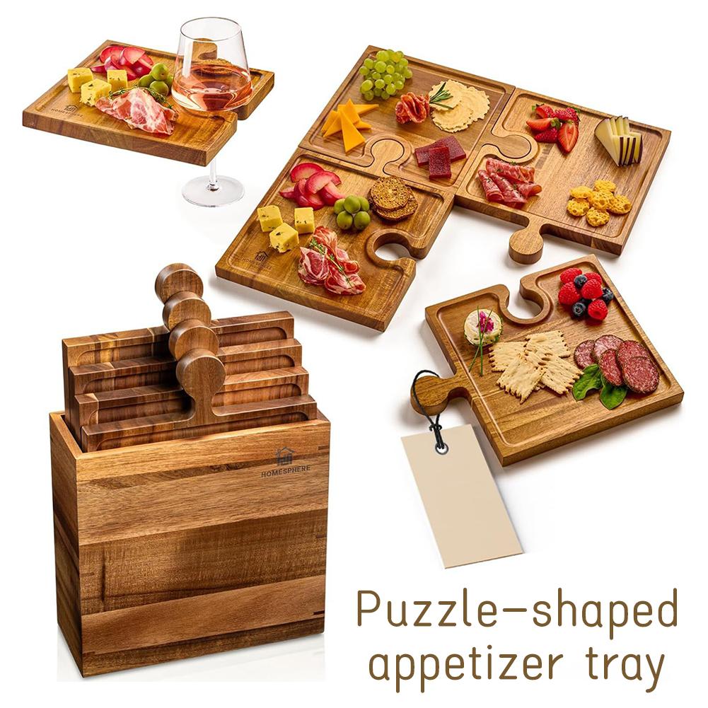 Wooden Puzzle Shaped Appetizer - Camping Cooking Tool Set 评论和价格