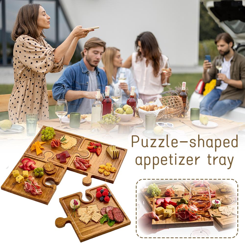 Wooden Puzzle Shaped Appetizer - Camping Cooking Tool Set 评论和价格