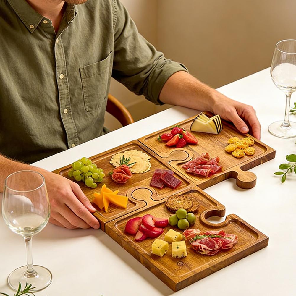 Wooden Puzzle Shaped Appetizer - Camping Cooking Tool Set 评论和价格