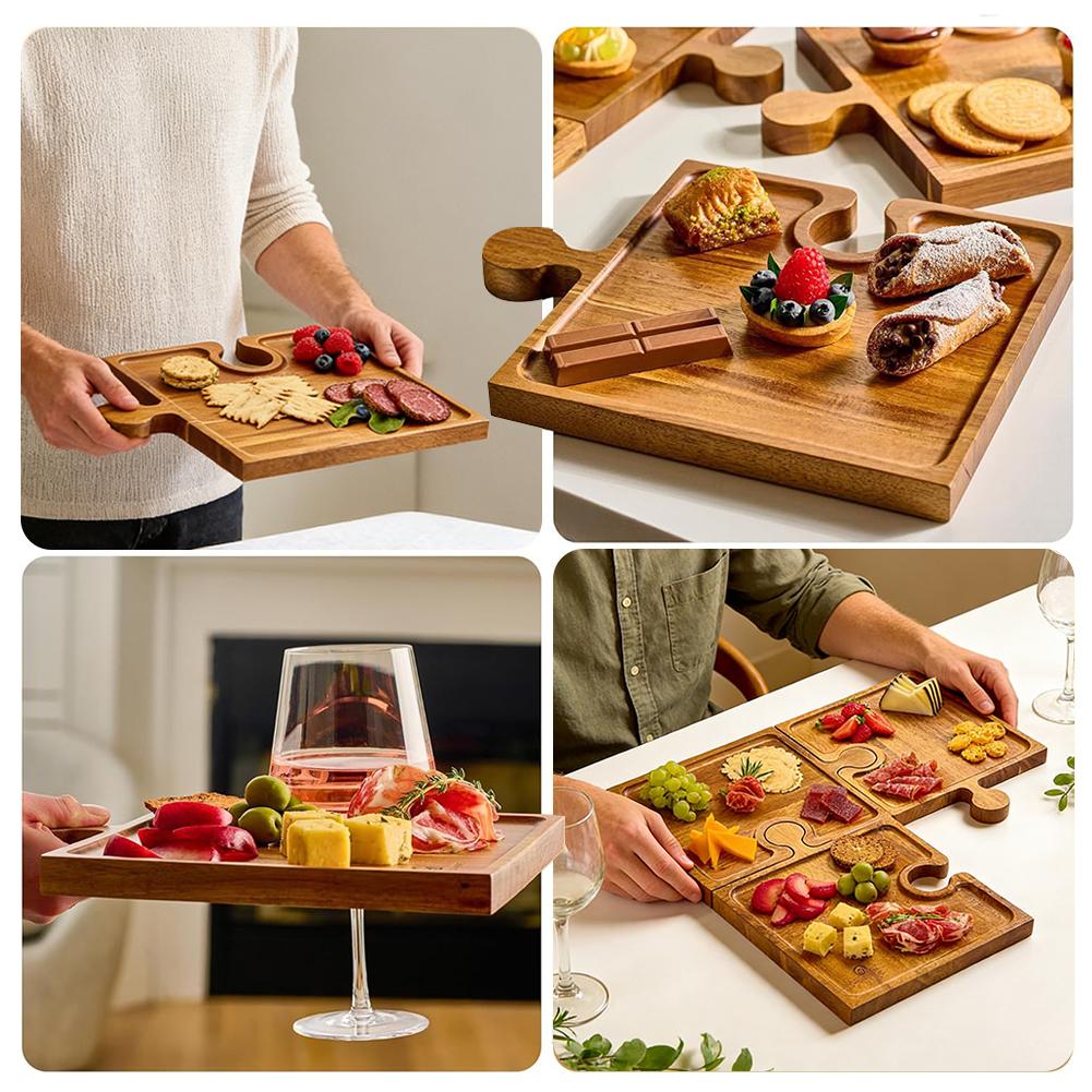 Wooden Puzzle Shaped Appetizer - Camping Cooking Tool Set 评论和价格