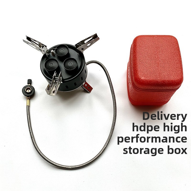 Portable 3 Burner Windproof Bu - Camping Cooking Gas Stove Portable Tool 评论和价格