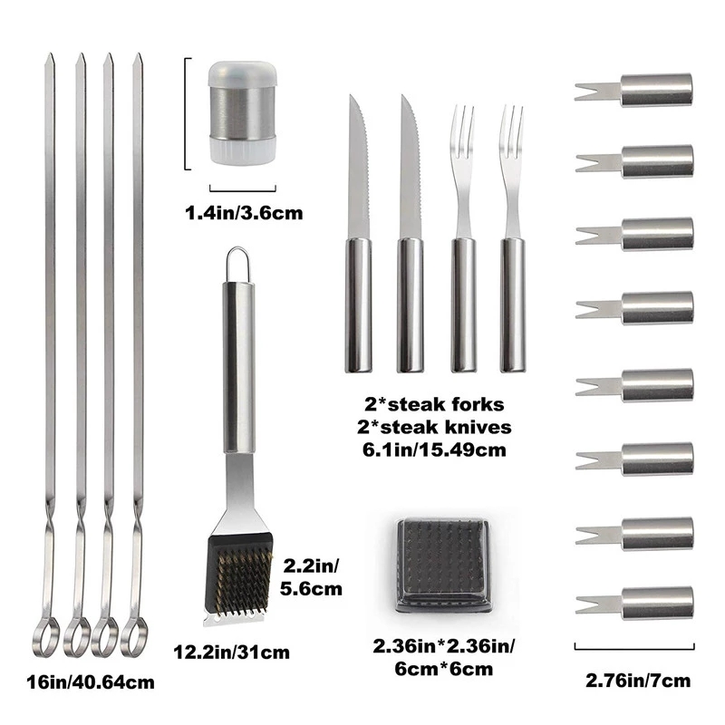 BBQ Tools Set Barbecue Grillin - Camping Cooking And Dining Set 评论和价格