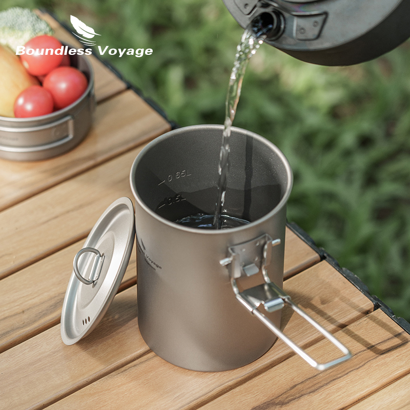 Boundless Voyage 900ml Titaniu - Camping Lightweight Cooking Pot 评论和价格