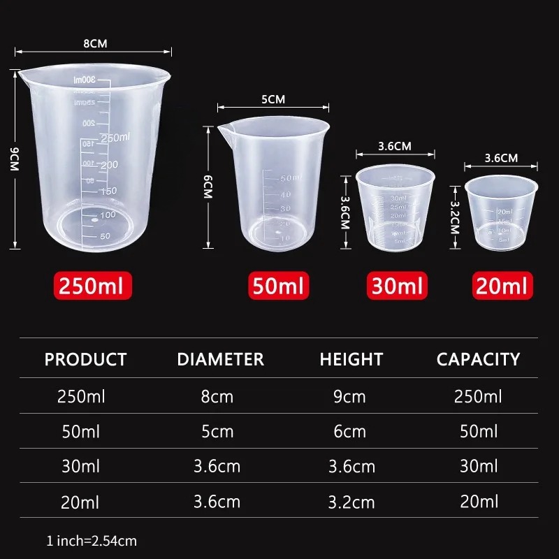 6Pcs Plastic Measuring Cups Se - Camping Cooking Tool Set 评论和价格