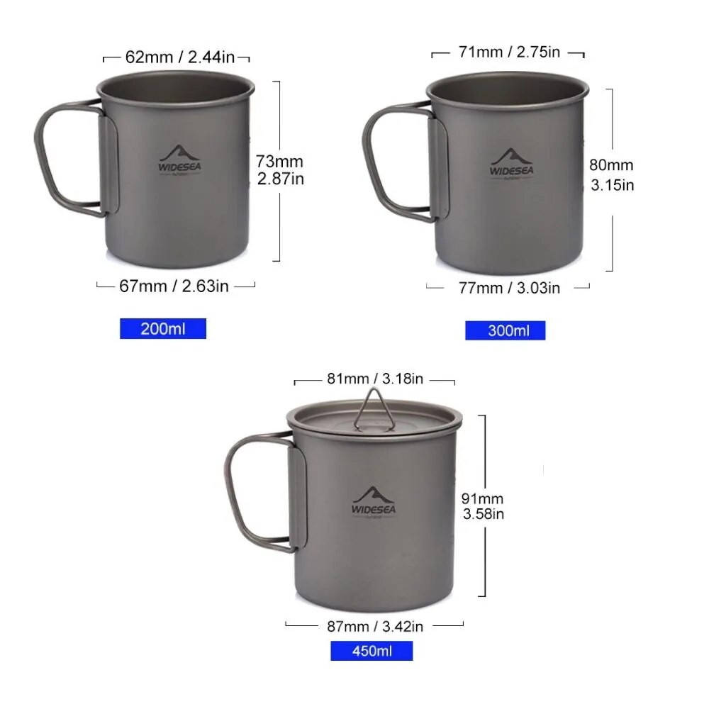 Widesea Camping Mug Titanium C - Camping Cooking And Dining Set 评论和价格