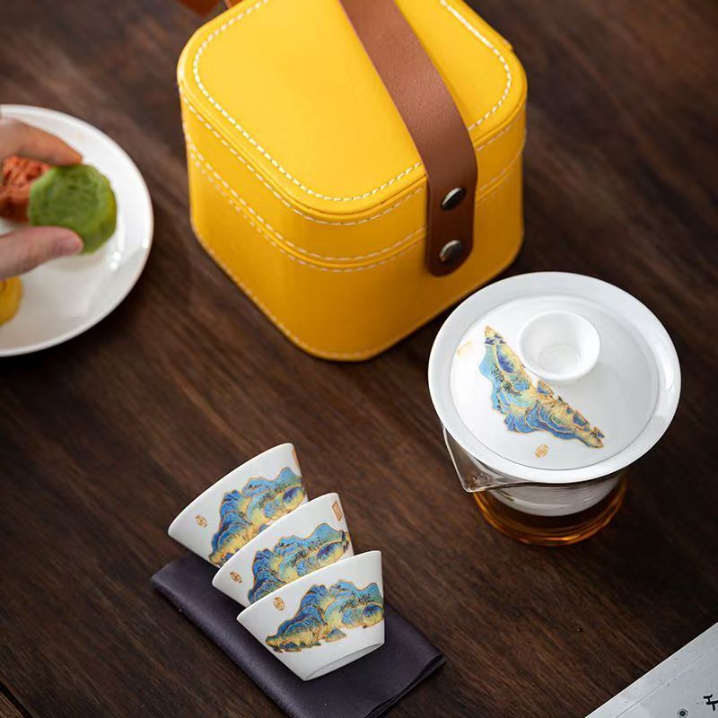 Travel Jade White Porcelain Te - Camping Cooking Utensils Kit 评论和价格