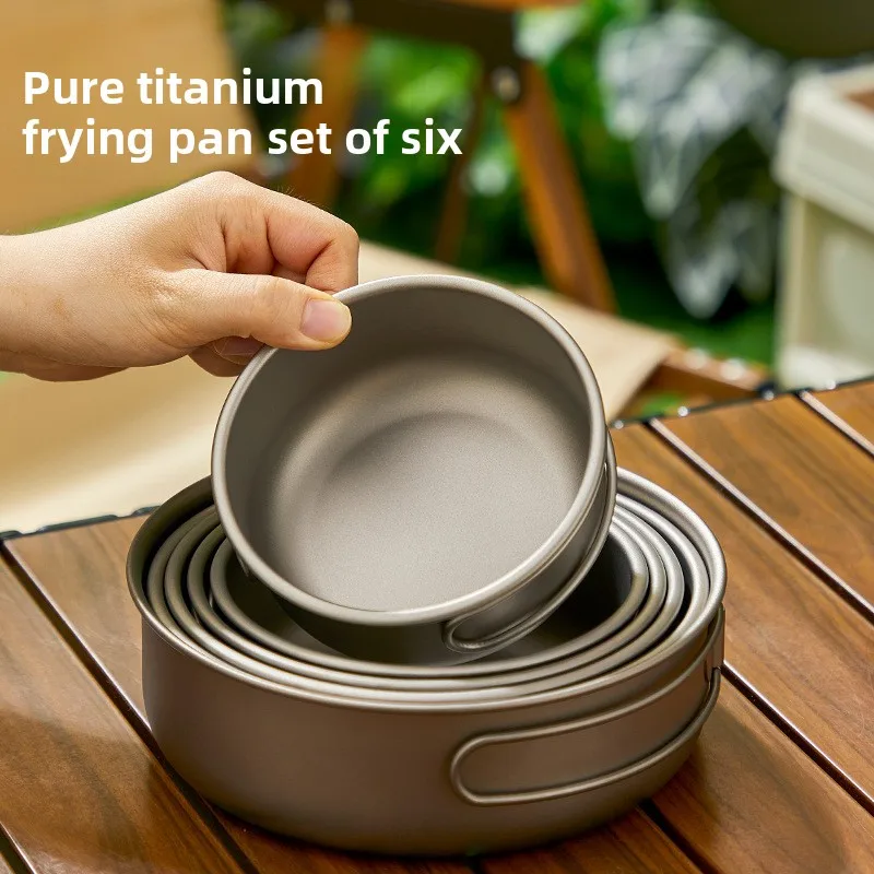 Titanium Outdoor Pot Set Picni - Camping Lightweight Cooking Pot 评论和价格