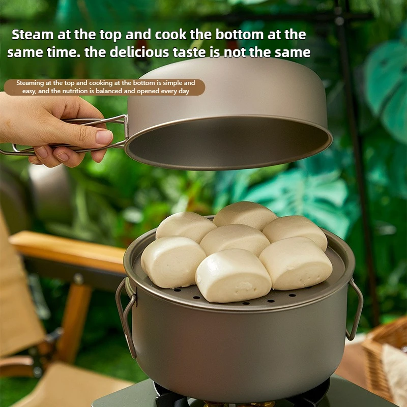 Titanium Outdoor Pot Set Picni - Camping Lightweight Cooking Pot 评论和价格