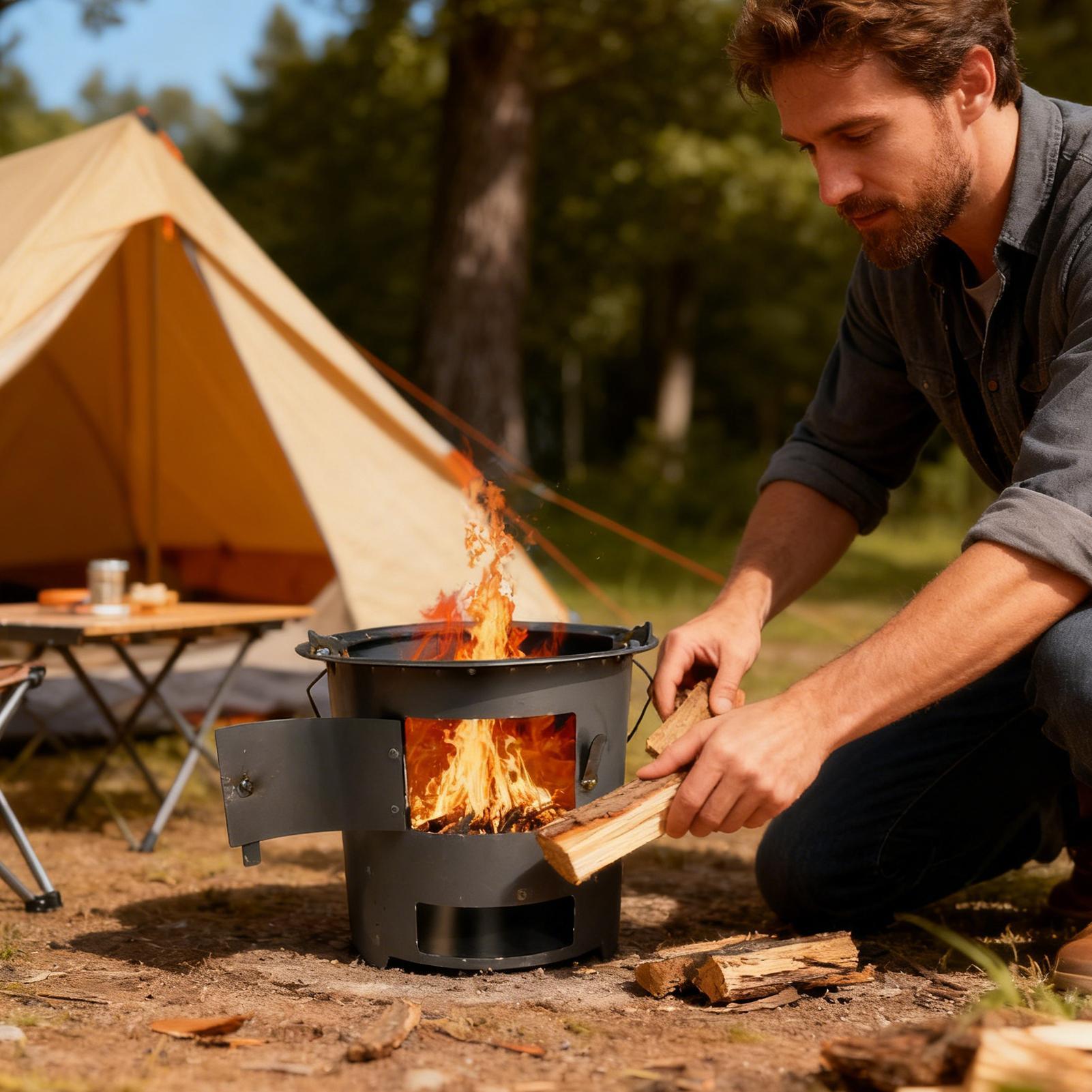 Rocket Stove Camping Portable  - Camping Cooking Gas Stove Portable Tool 评论和价格