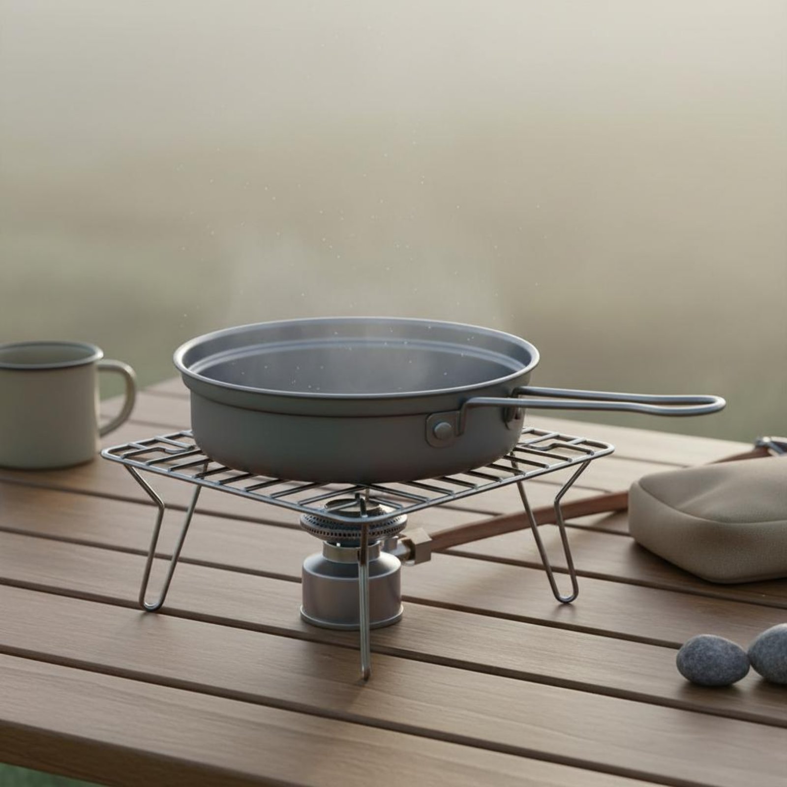 2 Pieces Metal Camping Cook Se - Camping Cooking Dining Set 评论和价格