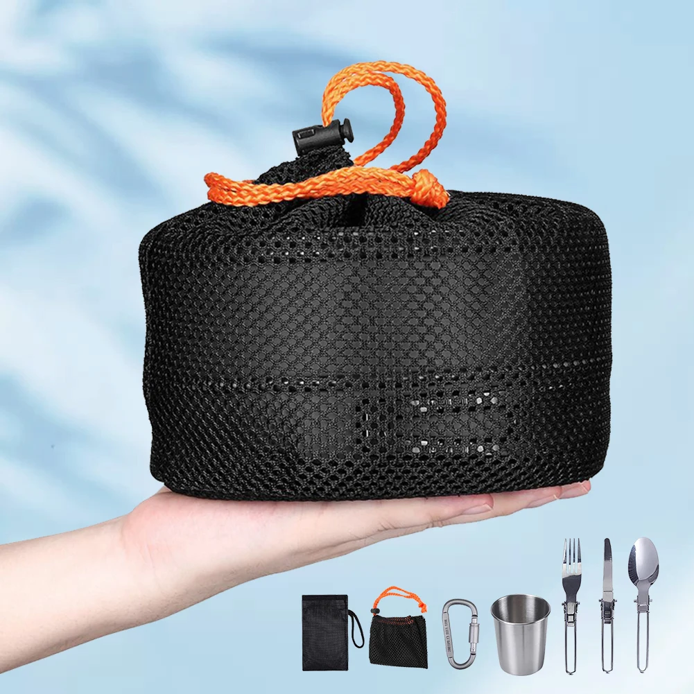 Camping Cookware Kit Kettle Po - Camping Cooking Utensils Kit 评论和价格