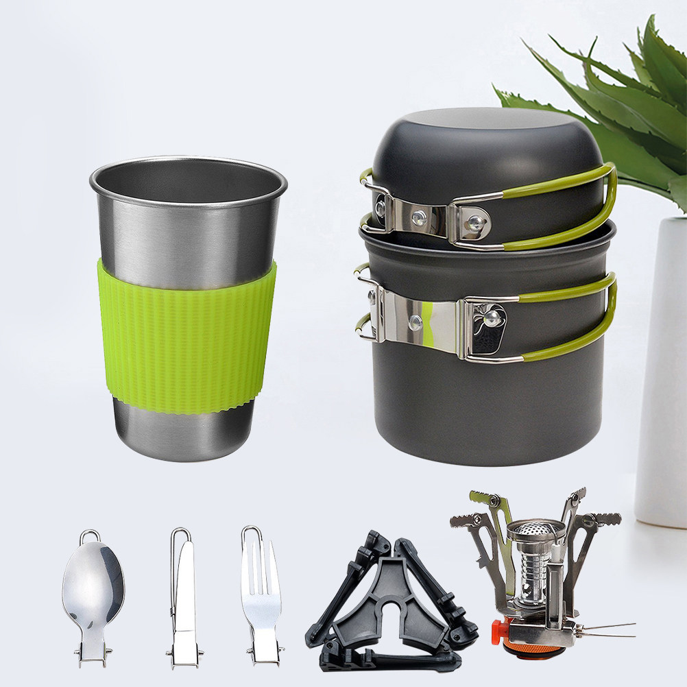 Outdoor Camping Cookware Set L - Camping Lightweight Cooking Pot 评论和价格