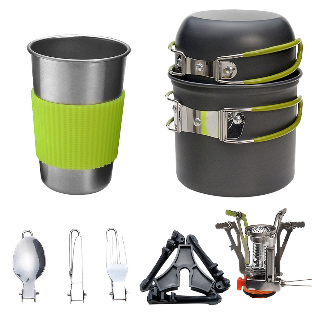 Outdoor Camping Cookware Set L - Camping Lightweight Cooking Pot 评论和价格
